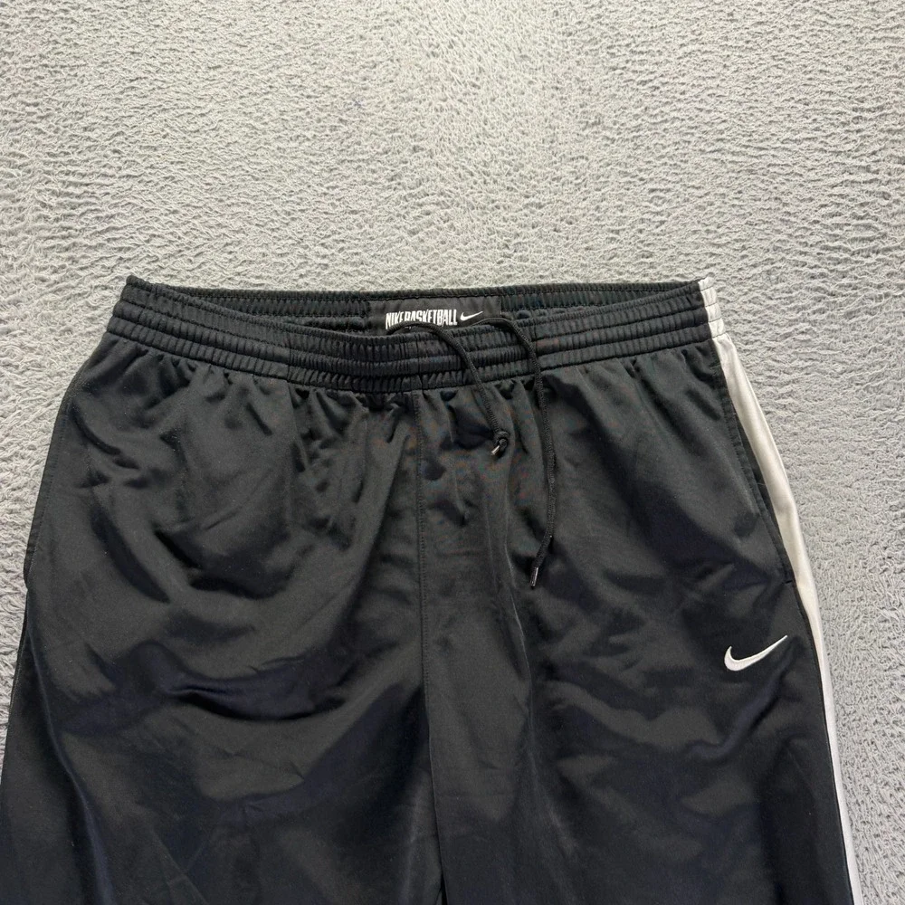 Vintage Nike Pant Mens 2XL Black Polyester Track Straight Basketball Performance